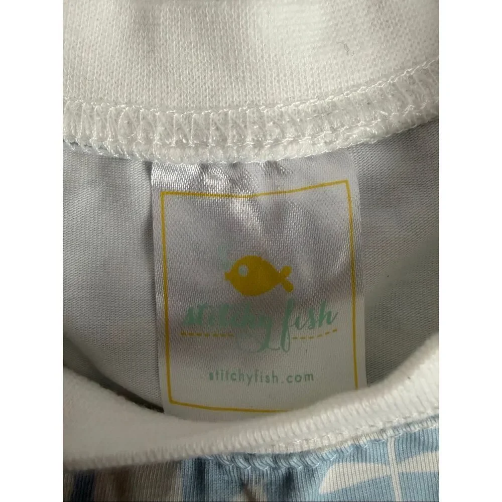 Stitchy Fish Boutique 12 Months Light Blue White Rabbit set